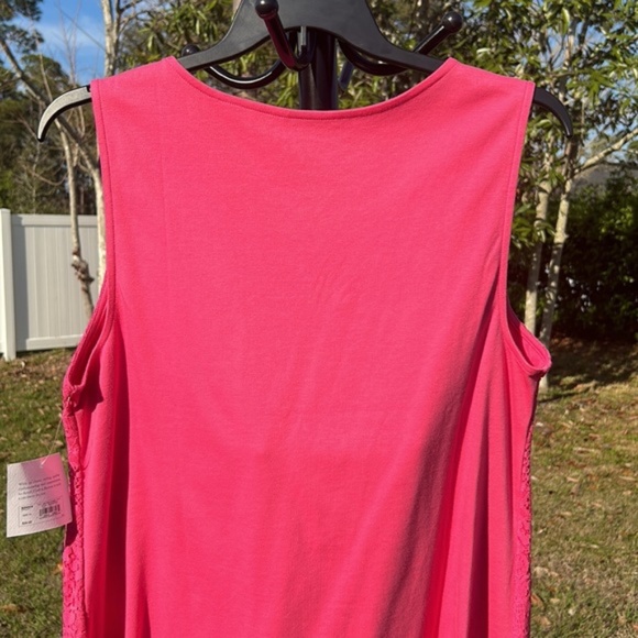 NWT $30 Croft&Barrow frontal lace overlay top - Picture 8 of 12